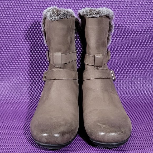 ABEO Melissa Brown Leather Zip-Up Lined Boots - Women's 7M - Picture 3 of 6